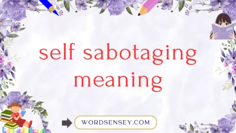 self sabotaging meaning