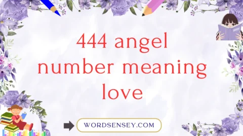 444 angel number meaning love