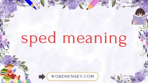 sped meaning