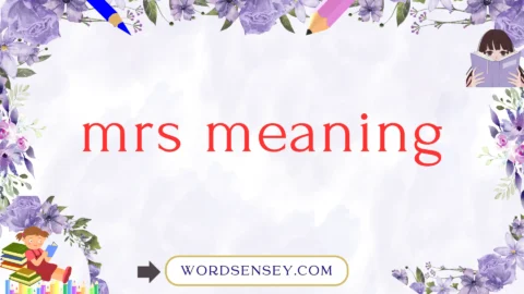 mrs meaning