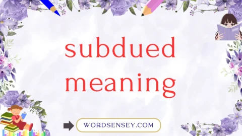 subdued meaning