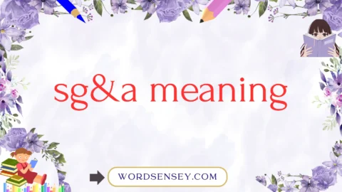 sg&a meaning